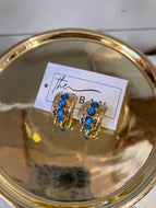 Antique Stone Hoop Earrings