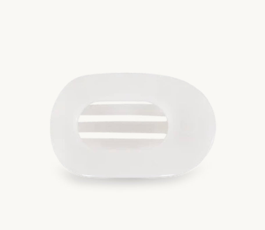 Coconut White Small Flat Round Clip