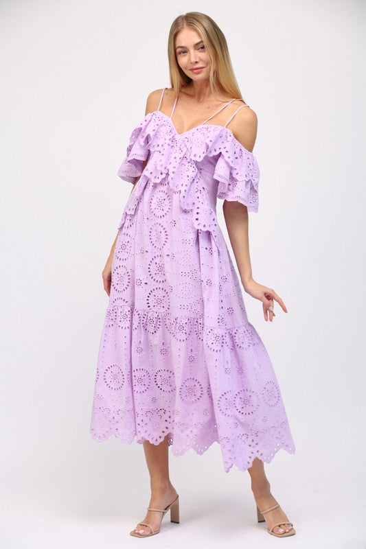Who Is She Eyelet Dress