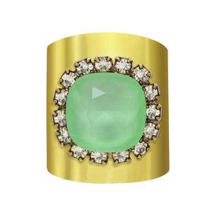 Sydney Square Ring in Electric Green