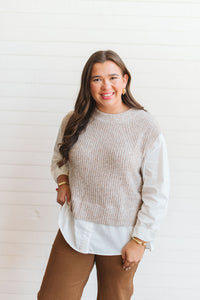 Kinzey Layered Sweater Vest Top