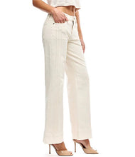 Load image into Gallery viewer, Ecru Mid-Rise Flare Jean
