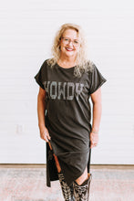 Load image into Gallery viewer, Glitter Howdy T-Shirt Dress
