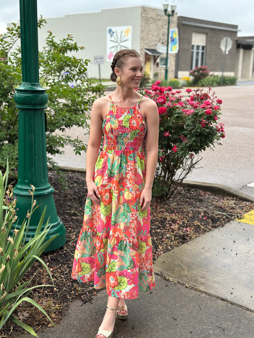 Fun in the Sun Halter Tassel Tie Dress