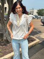 Wasted Memories Flutter Sleeve Blouse