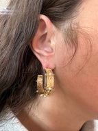 Antique Pearl Hoop Earrings