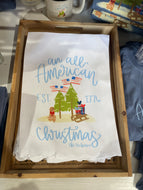 American Christmas Tea Towel