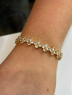 Pave Clover Cuff