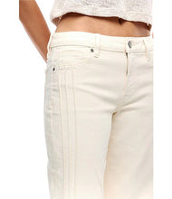 Load image into Gallery viewer, Ecru Mid-Rise Flare Jean
