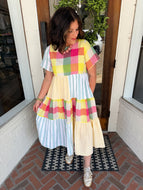 Happy Patch Midi Dress