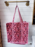 Large Pink Quilted Bag