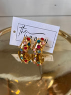 Dotted Hoop Earrings