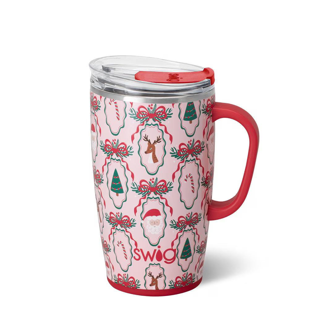 18oz Christmas Cameo Travel Mug