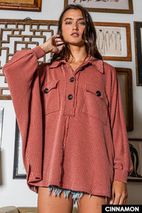 Maya Oversized Button Up Top