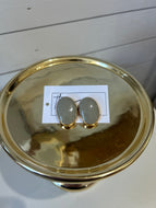 Oval Stone Earrings