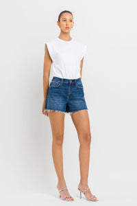 Rebecca Dark Denim High Rise Shorts