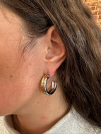 2 -Tone Hoop Earrings