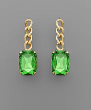 Load image into Gallery viewer, Crystal Drop Chain Earrings
