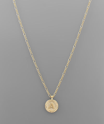 Circle Initial Necklace