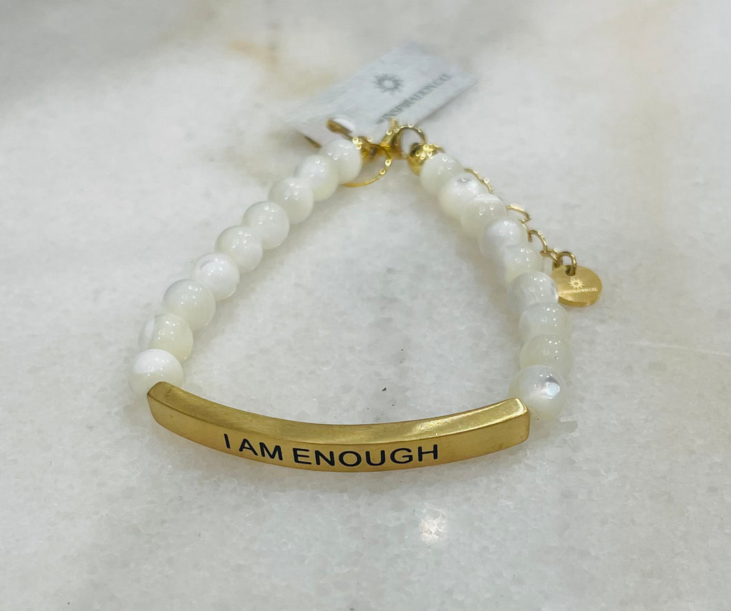 I Am Enough MOP Bracelet