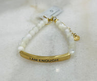 I Am Enough MOP Bracelet