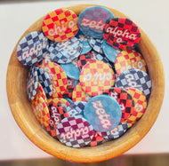 Checker Sorority Buttons