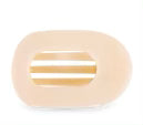 Almond Beige Large Flat Round Clip