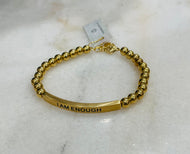 I Am Enough Gold Bracelet
