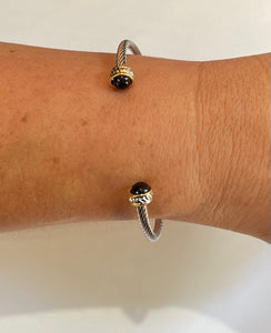Dainty Cable Wire Cuff Bracelet