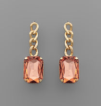 Load image into Gallery viewer, Crystal Drop Chain Earrings
