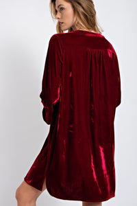 Holly Berries Velvet Dress