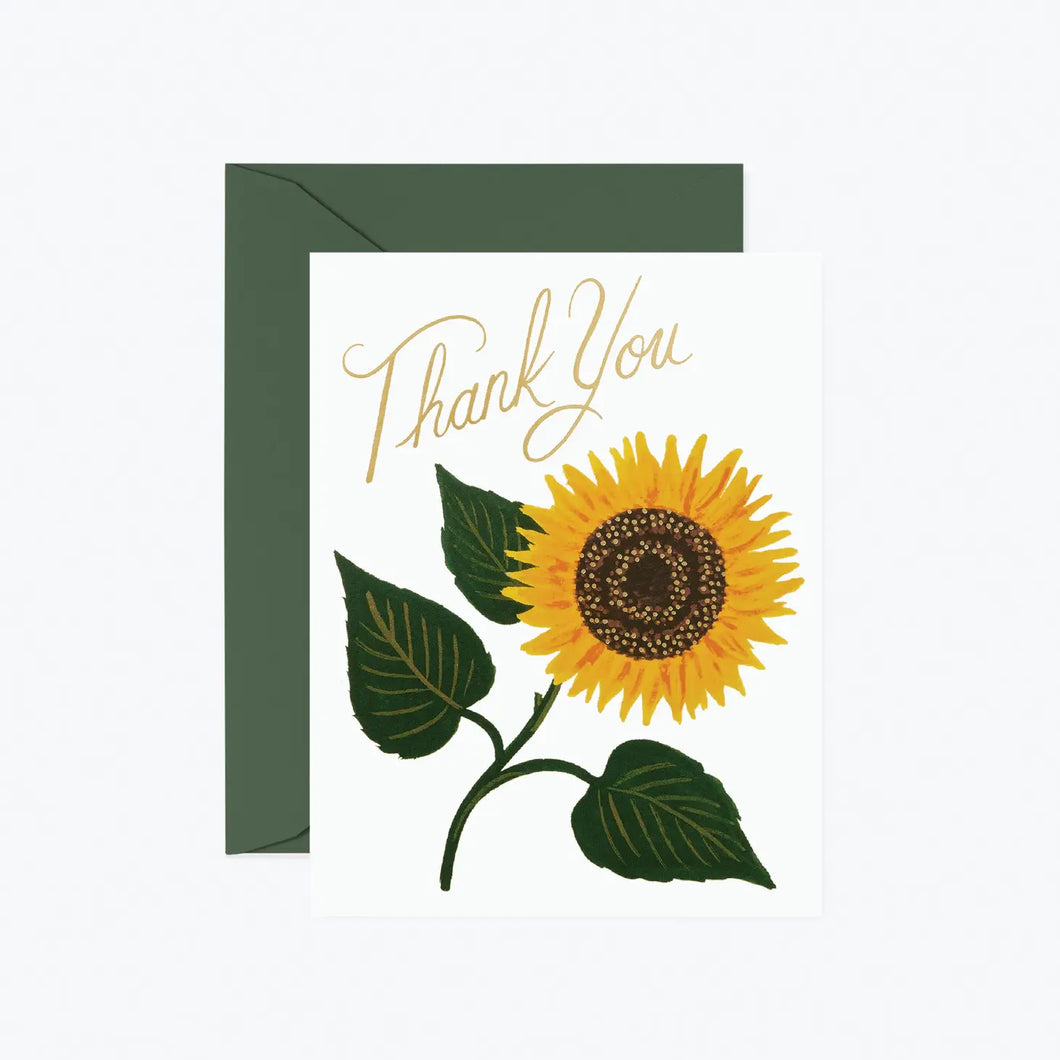 Sunflower Thank You Greeting Card