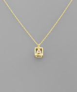 Cubed Initial Necklace