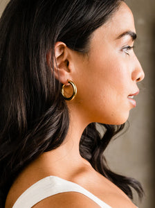 Air Hoops: Gold Plated Silver: 30mm