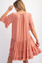 Load image into Gallery viewer, Antique Rose Ruffled Dress
