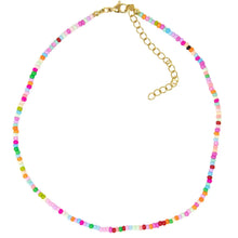 Load image into Gallery viewer, Rainbow Seed Bead 14 Inch Necklace
