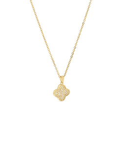 Bedazzled Clover Necklace