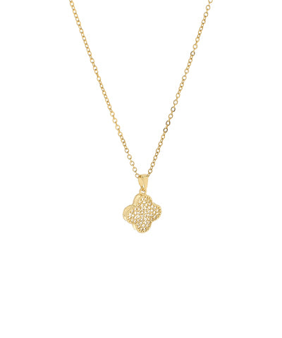 Bedazzled Clover Necklace