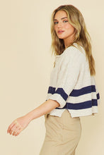 Load image into Gallery viewer, Varsity Cropped Sweater
