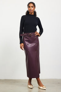 Diana Faux Leather Midi Skirt