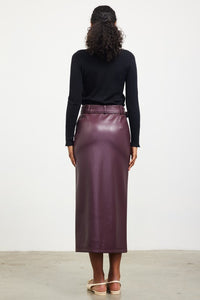 Diana Faux Leather Midi Skirt