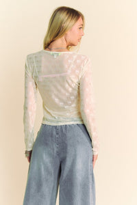 A Touch of Sweetness Sheer Top