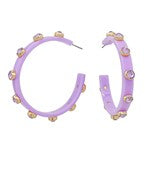 Crystal Station Hoop Earrings