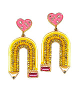 Pencil Heart Earrings