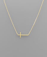 Horizontal Cross Necklace