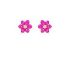 Glass Flower Stud Earrings
