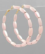 Rice Bead Hoop Earrings