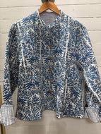 Quilted Blue Floral Jacket