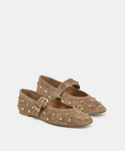 Load image into Gallery viewer, Mikel Stud Suede Ballet Flats
