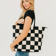 Pretty Simple Courtney Checkered Tote